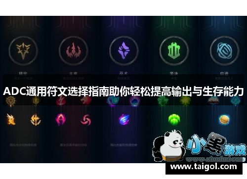 ADC通用符文选择指南助你轻松提高输出与生存能力